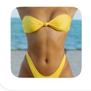 Yellow Bandeau Bikini